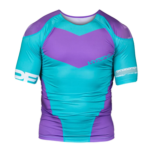 Chemises de compression pour hommes en sublimation pour protection anti-UV UPF50 Rash Guard MMA à manches courtes respirantes en polyester/nylon à séchage rapide - Product Image 5