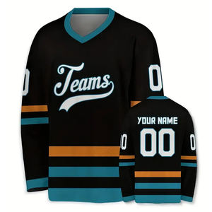 Maillots de hockey sur glace performants, chemises de hockey sur glace 100% polyester évacuant l'humidité pour adultes, fournisseur en gros - Product Image 1