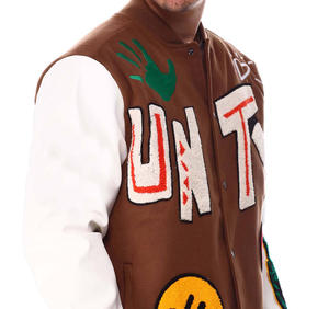 Letterman Bomber Varsity Vestes Hommes Femmes Meilleures Ventes Polyester de Haute Qualité Broderie Logo Avant Respirant Casual - Product Image 5