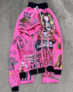 Ensemble de survêtement homme en molleton 100 % coton avec logo personnalisé, coupe ample, à capuche, design poches, anti-plis, imprimé, écologique - Product Image 2