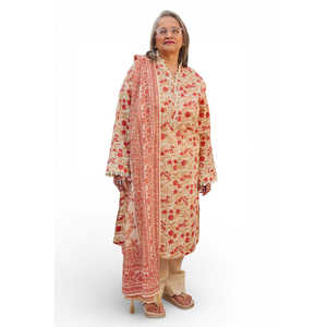 CL-62113 B Ensemble décontracté 3 pièces imprimé pour femme, avec décoration diamantée, respirant, longueur genou, grande taille, XS-ODM - Product Image 5