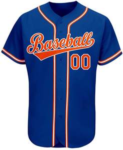 Jersey de béisbol liso azul oscuro, nombre del equipo, bordado, cosido, jerséis de béisbol hechos a medida - Product Image 2