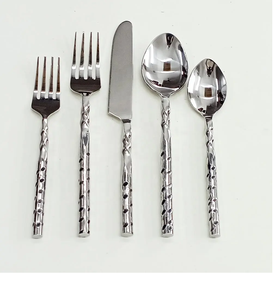 9PCS Couverts en acier inoxydable Couverts de table Couverts Décoratifs en acier miroir artisanat naturel - Product Image 3