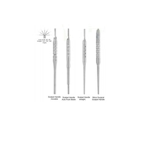 Manche de scalpel mobile à poussée automatique, droit, pour micro-instruments dentaires, support de lame chirurgicale en acier inoxydable - Product Image 1