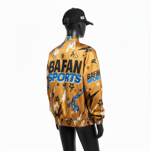 Chaqueta de Satén para Mujer, Tela Lisa Dorada, Impresión por Sublimación en Toda la Superficie, Mezcla de Colores, Paneles de Manga con Logotipo Personalizado, Chaquetas de Satén para Mujer - Product Image 5