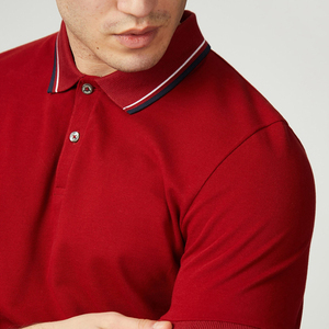 เสื้อโปโลซักได้สำหรับผู้ชายเสื้อสีตัดกันพิมพ์โลโก้ตามสั่ง - Product Image 5