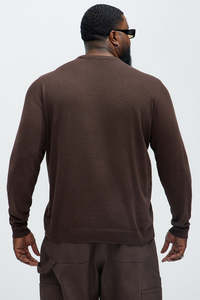 Suéter de Punto de Alta Calidad para Hombre, Estilo Casual, Cuello Redondo, para Otoño e Invierno, con Logotipo Frontal, Color Sólido - Product Image 4