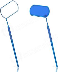 Miroir d'extension de faux cils en acier inoxydable de marque privée personnalisable avec poignée creuse et pointe Logo personnalisé - Product Image 3