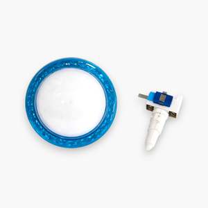 Ensemble de boutons poussoirs bleus diamantés, 10 LED, micro-interrupteur, matériau plastique et métal, 3A max. Courant 12V IP40, borne à vis, sans frais supplémentaires - Product Image 2