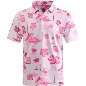 Athleisure Sports Shirt Sublimación Imprimir Rayas coloridas Golf Polos Camisas Casual unisex Traje Camiseta DE TRABAJO - Product Image 6