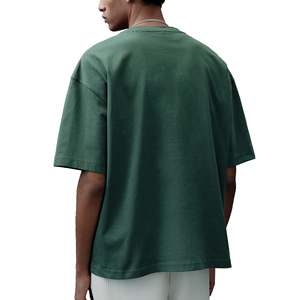 T-shirt homme 100% coton de haute qualité, t-shirt uni à épaules tombantes pour homme, t-shirt vierge avec logo personnalisé pour homme - Product Image 4