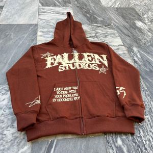 Custom Printed Logo for Puff Print <b>Hoodie</b> 100% Heavyweight Cotton Anti-Wrinkle Full <b>Zip</b>-up Embroidered Technics - Product Image 3