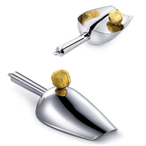 ที่ตักน้ำแข็งโลหะทำจากสเตนเลสสตีลขนาดเล็กช้อนตักอาหารทำจากโลหะขนาดเล็กสำหรับบาร์ในครัวด้ามจับที่มีเอกลักษณ์ - Product Image 5