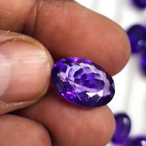 Haute qualité 42 pièces améthyste naturelle facette 14mm-17mm coupe ovale 390 Cts Lot bleu pierre précieuse en vrac haute IROC ventes - Product Image 4