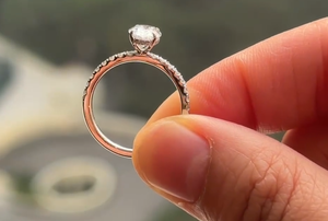 แหวนฝังเพชรแบบ10K 14K 18K 1.5ct ทอง VVS1แวววาวซ่อนอยู่ฝีมืออันงดงาม - Product Image 3