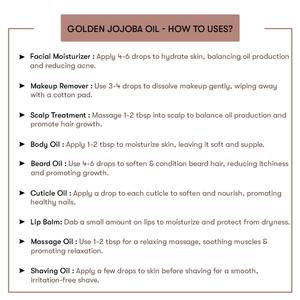 Huile de Jojoba Dorée de Qualité Cosmétique, Pressée à Froid, Huile Végétale Vierge Issue de Graines, Forme Liquide - Product Image 6