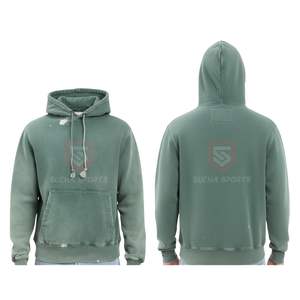 Sudadera Vintage con Lavado Desgastado, Sudadera Extra Grande de Felpa de Algodón con Aspecto Desgastado, Sudadera Estilo Grunge Urbano - Product Image 3