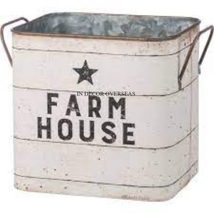 Galvanized Metal Large Shape Customized Logo And Color Available Planters For Home & Hotel Garden Decoration Accessories <b>Supply</b> - Product Image 1