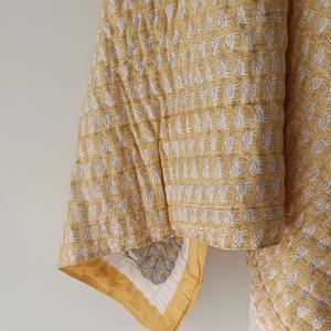 100% algodón Jaipuri bloque estampado acolchado lujo indio Jaipuri bloque estampado edredón Algodón hecho a mano Floral edredón - Product Image 4