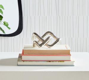 Silver Square <b>Puzzle</b> Shaped Home and <b>Table</b> Decor Object Sculpture Modern Art and Artistic Design Luxury Home Decoration Accent - Product Image 3