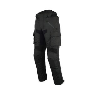 Pantalon de moto textile coupe-vent certifié CE avec fermetures à glissière latérales pleine longueur, armure imprimée de grande taille pour un ajustement facile - Product Image 2
