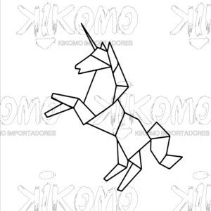 Cuadro de Caballo Geométrico en MDF Negro - Product Image 2