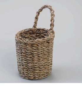 <b>Large</b> Handmade Seagrass Decorative Storage Basket with <b>Ring</b> Handles Woven Organizer for Kids' Storage - Product Image 1