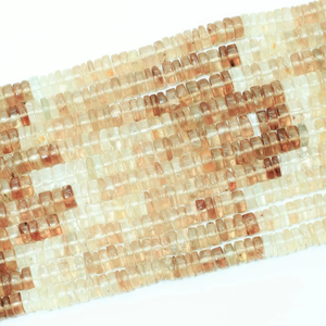 Perles de topaze impériale naturelle, teintées, lisses, en forme de pneu, 6-9 mm, perles de topaze brune taillées en roue, perles Heishi, bijoux - Product Image 6