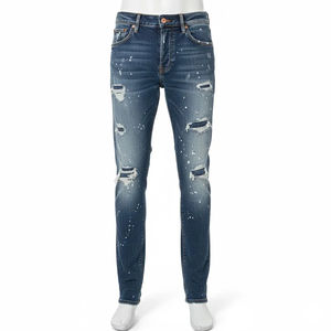 Nuevos Jeans de Moda al por Mayor para Hombre, Talla Grande, Corte Recto, Transpirables, de Mezclilla, Servicio OEM, Diseño Personalizado - Product Image 1