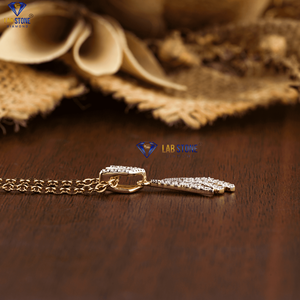 Colgante de diamante de corte brillante redondo TDW 0,20 con cadena de oro rosa certificado/no certificado Diamante Cvd Joyería de diamantes - Product Image 4