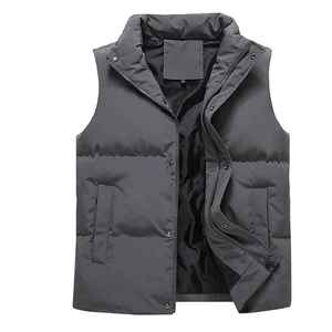 Chaqueta acolchada de lona brillante de alta calidad OEM para hombre, chaqueta acolchada cálida y a prueba de viento para exteriores - Product Image 4