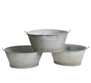 กระถางต้นไม้โลหะชุบสังกะสีสำหรับตกแต่งสวนในบ้านดีไซน์คลาสสิก - Product Image 3