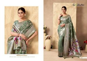 Venta al por mayor Self Zari Peacock Pallu Silk Saree Rich Indian & Pakistani Party Wear con catálogo completo disponible - Product Image 3