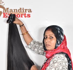 Pas Cher En Gros Brut Cuticule Aligné 100% Vierge Remy Naturel Noir Soyeux Longue Ligne Droite Vague Naturelle Bundles Indien Cheveux Humains - Product Image 4