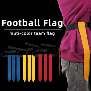 เข็มขัดธงรักบี้แบบมีตัวล็อค, ชุดเข็มขัดธงฟุตบอลสำหรับการแข่งขันอเมริกันฟุตบอล การฝึกซ้อม และการแข่งขันฟุตบอลแบบกำหนดเอง - Product Image 3