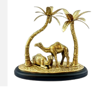 Laiton chameau artisanat Figurine décorative Antique Artware décor à la maison Animal Statue chameau en laiton massif finition polie