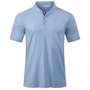 เสื้อเชิ้ตผ้าฝ้าย100% ผู้ชายผ้าถักแบบลำลองกันรอยยับ3ปุ่มสไตล์คลาสสิกสำหรับใส่เล่นเทนนิส - Product Image 1