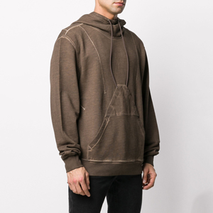 Derniers modèles de pulls d'extérieur pour hommes avec cordon de serrage sweats à capuche ajustés à l'acide vente en gros de sweats à capuche ajustés à l'acide pour hommes - Product Image 2