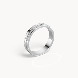 Kanal- und Streifengravierte Feine Eheringe - Product Image 2