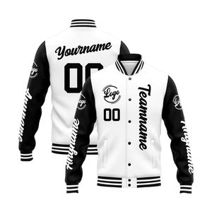 Veste universitaire en laine personnalisée avec col rond |   Design patchwork |   Logo avant |   Veste d'hiver unisexe pour hommes et femmes MCACVJ02 - Product Image 3