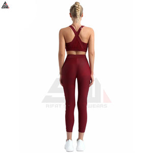 Service OEM Fabricant Vêtements de Yoga pour Femmes Ensemble 2 Pièces Professionnel Personnalisé Grande Taille Uni Spandex/Polyester Taille Haute - Product Image 3