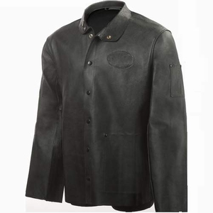 Chaqueta de Soldadura de Cuero Vacuno Genuino Personalizada, Transpirable, Ignífuga, Resistente al Fuego y al Calor, Color Personalizado - Product Image 1