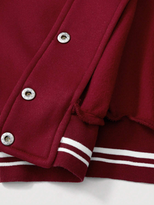 Veste de baseball universitaire zippée à manches longues unisexe de qualité vêtements de travail à la mode pour hommes avec logo personnalisable Offre Spéciale de vente en gros - Product Image 6