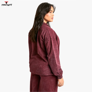 Respirant confortable séchage rapide 100% coton vente entière sweat col roulé fermeture éclair sweats courts pour femme - Product Image 3