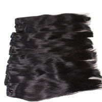 Extensions de cheveux vierges vietnamiens Yaki lisses, super double drawn, double trame machine, texture naturelle relaxée, doux et sans nœuds