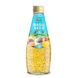 Minuman biji Basil 290ml biji Basil segar dengan minuman koktail merek VINUT kemasan kustom Label pribadi OEM