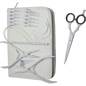 Kit d'outils de pinces pour extensions de cheveux en acier inoxydable, dernières nouveautés, avec couleurs personnalisées et qualité supérieure pour usage commercial - Product Image 5