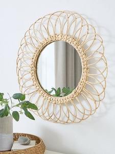 Boho Tropical Style Decor Rattan <b>Mirror</b> <b>Wall</b> <b>Hanging</b> Handwoven Seagrsas <b>Mirror</b> Frame Wholesale Price Vietnamese Manufacturer - Product Image 3