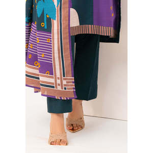 Ensemble 3 pièces WNS-52029 en coton Khaddar imprimé, Salwar Kameez pakistanais pour les festivals avec Dupatta, tenue festive indienne - Product Image 1