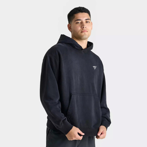 เสื้อมีฮู้ดปักลายด้านหน้ามีฮู้ดทรงถุงโอเวอร์ไซส์ดีไซน์แบบศิลปะด้านหลังไม่เหมือนใคร - Product Image 1